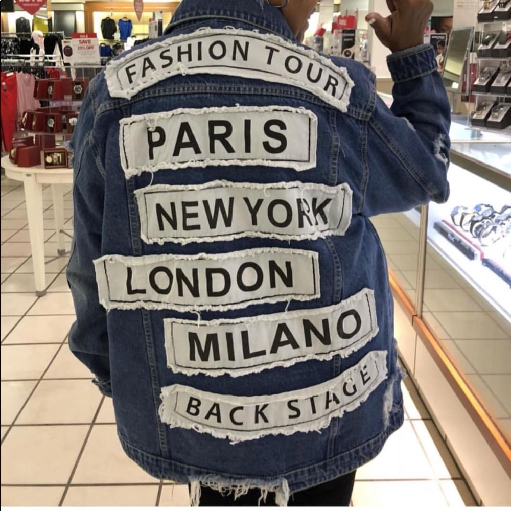 Distressed denim jacket